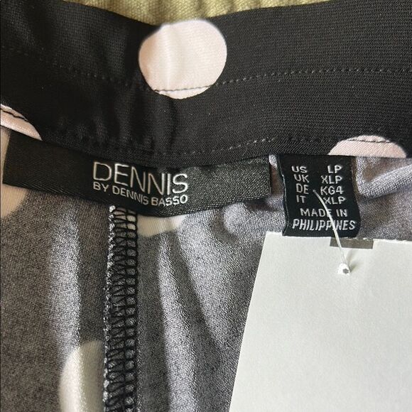 Dennis by Dennis Basso Black Polka Dot Petite Cropped Pants - Picture 2 of 4